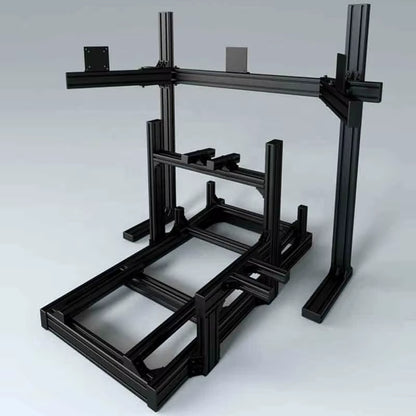 Factory Price Black Anodized Gaming Driving Sim Racing Rig Cockpit Aluminum Gaming Simulator with Single Triple Monitor Stand