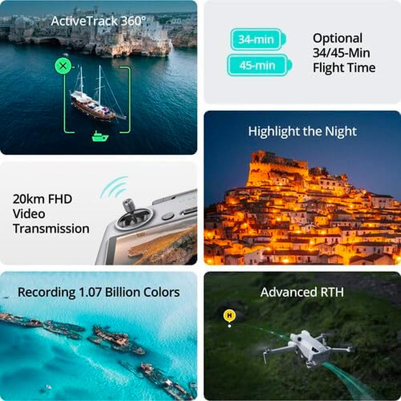Mini 4 Pro Drone Fly More Combo with RC 2 Controller | 4K HDR Camera Omnidirectional Obstacle Sensing | 36-Min Flight Time (CP.MA.00000813.01) + Backpack + Landing Pad + 64GB Card + More