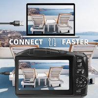 Digital Camera 4K Video Camera Camcorder Ultra HD 48MP Youtube Vlogging Camera with Wide Angle Lens 16X Digital Zoom 3.0" Screen