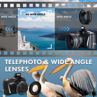 Digital Camera 4K Video Camera Camcorder Ultra HD 48MP Youtube Vlogging Camera with Wide Angle Lens 16X Digital Zoom 3.0" Screen