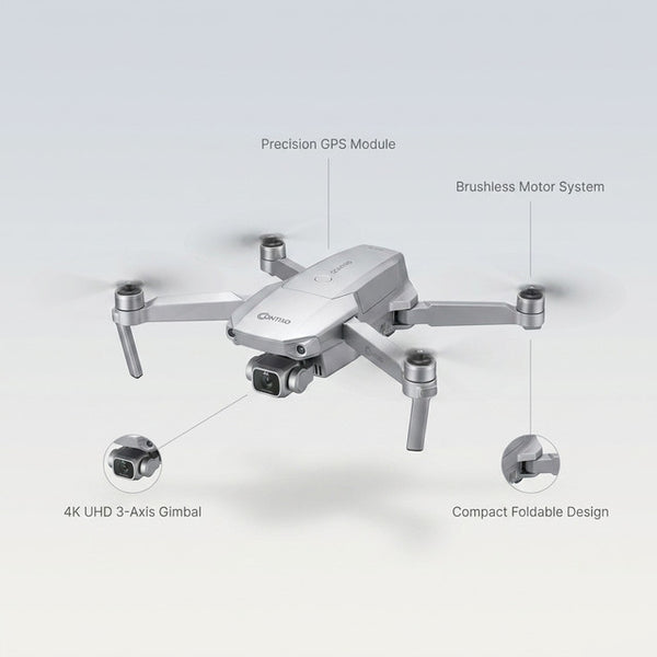 F36 GPS Mini Drone with 4K UHD Camera, 3-Axis Gimbal, RC Quadcopter, and Brushless Motor, Silver — Lifestyle