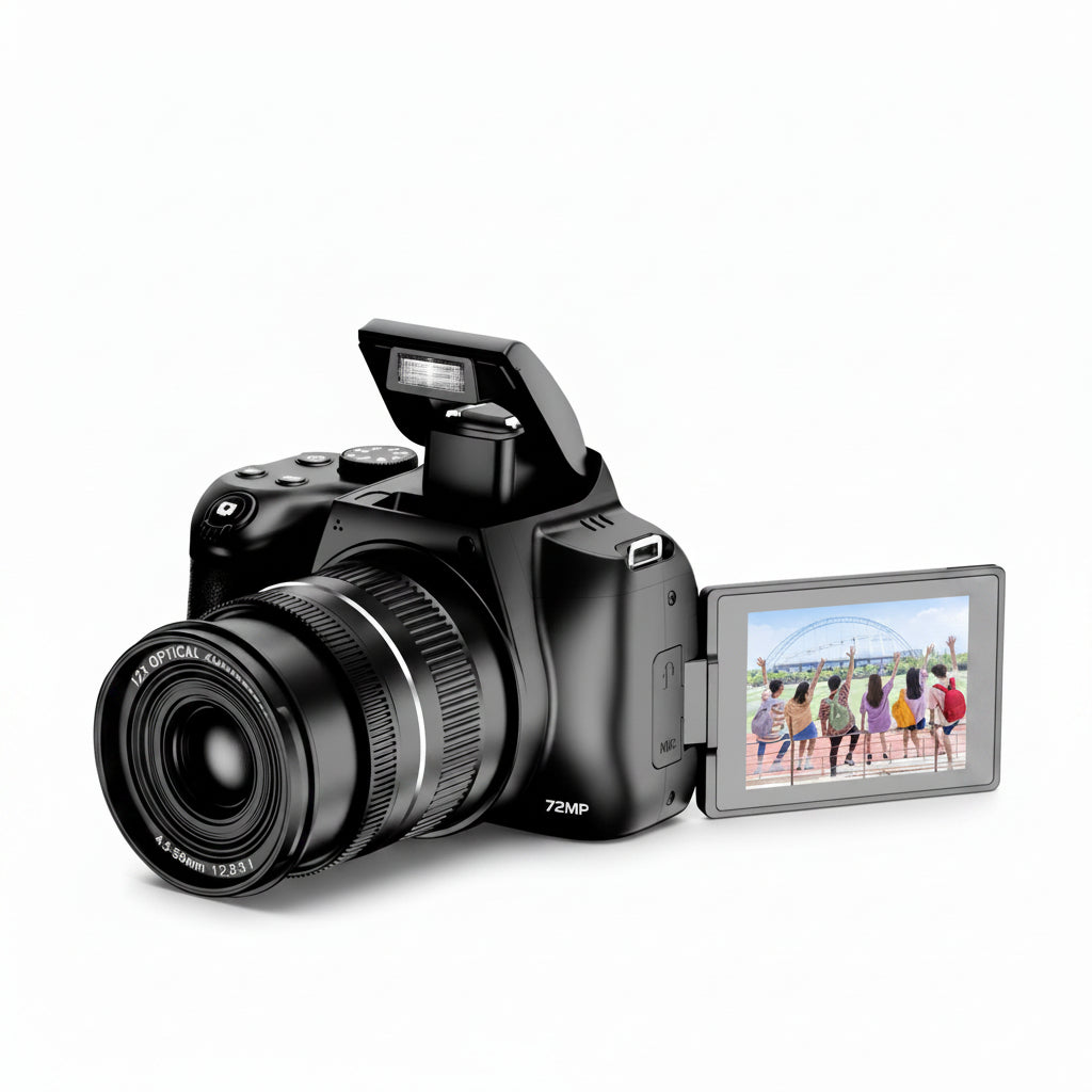 12X Optical Zoom Cameras for Photography Auto Focus 4K 72MP Digital Video Vlog Camera Wifi Livestream Camcorder 270°Flip Screen