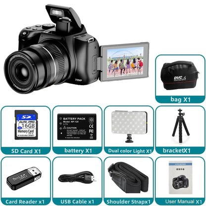 12X Optical Zoom Cameras for Photography Auto Focus 4K 72MP Digital Video Vlog Camera Wifi Livestream Camcorder 270°Flip Screen