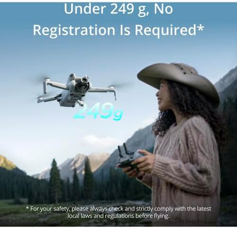 Mini 4 Pro Drone Fly More Combo with RC 2 Controller | 4K HDR Camera Omnidirectional Obstacle Sensing | 36-Min Flight Time (CP.MA.00000813.01) + Backpack + Landing Pad + 64GB Card + More