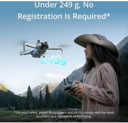 Mini 4 Pro Drone Fly More Combo with RC 2 Controller | 4K HDR Camera Omnidirectional Obstacle Sensing | 36-Min Flight Time (CP.MA.00000813.01) + Backpack + Landing Pad + 64GB Card + More