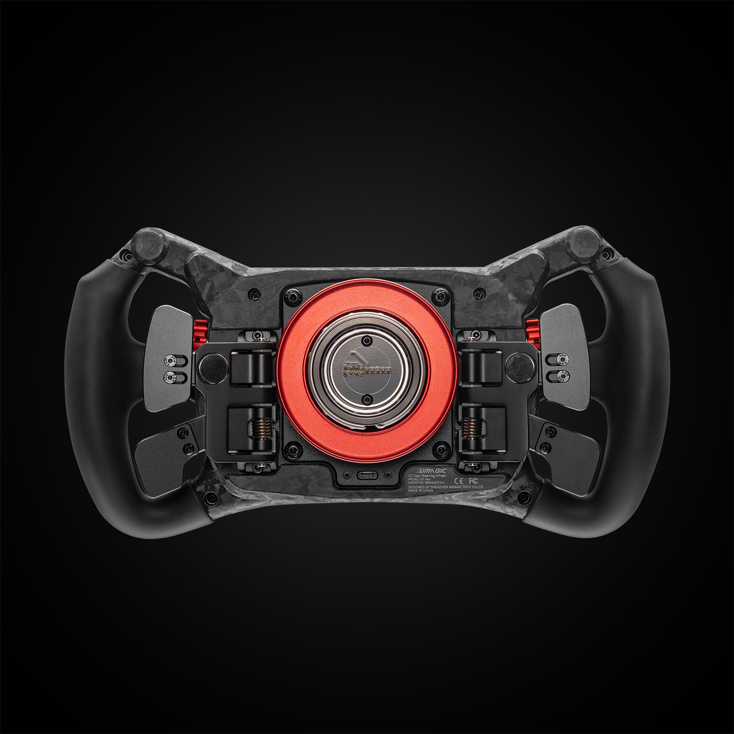 SIMAGIC GT Neo 300mm Carbon Fiber Racing Wheel – RGB Buttons, Magnetic Paddles, Quick Release for Sim Racing