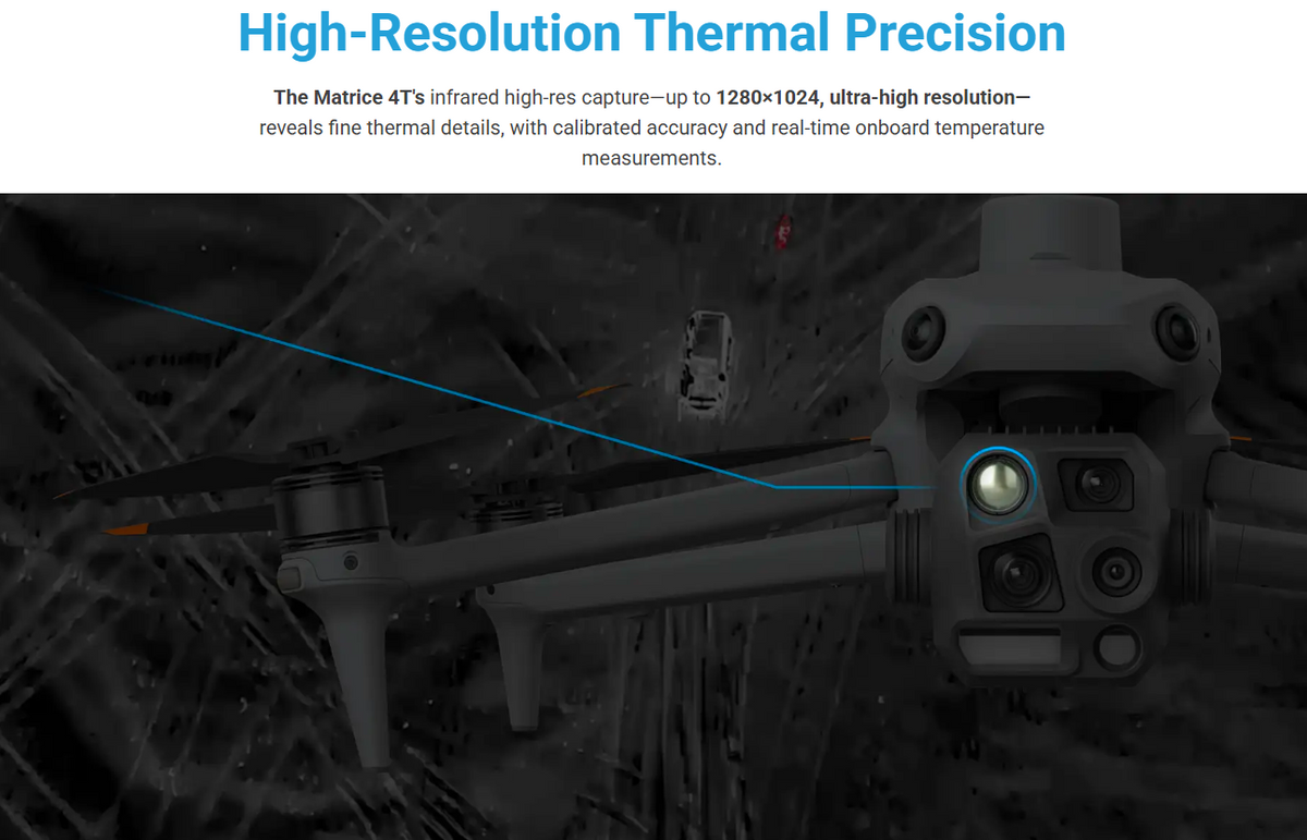 DJI Matrice 4T Thermal Drone — Compact Enterprise Drone with AI Detection & Laser Rangefinder