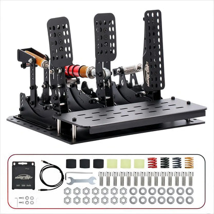 Simruito Racing Pedals Simulator Cockpit Metal Material for PC 200Kgload Cell Driving Simulator ﻿