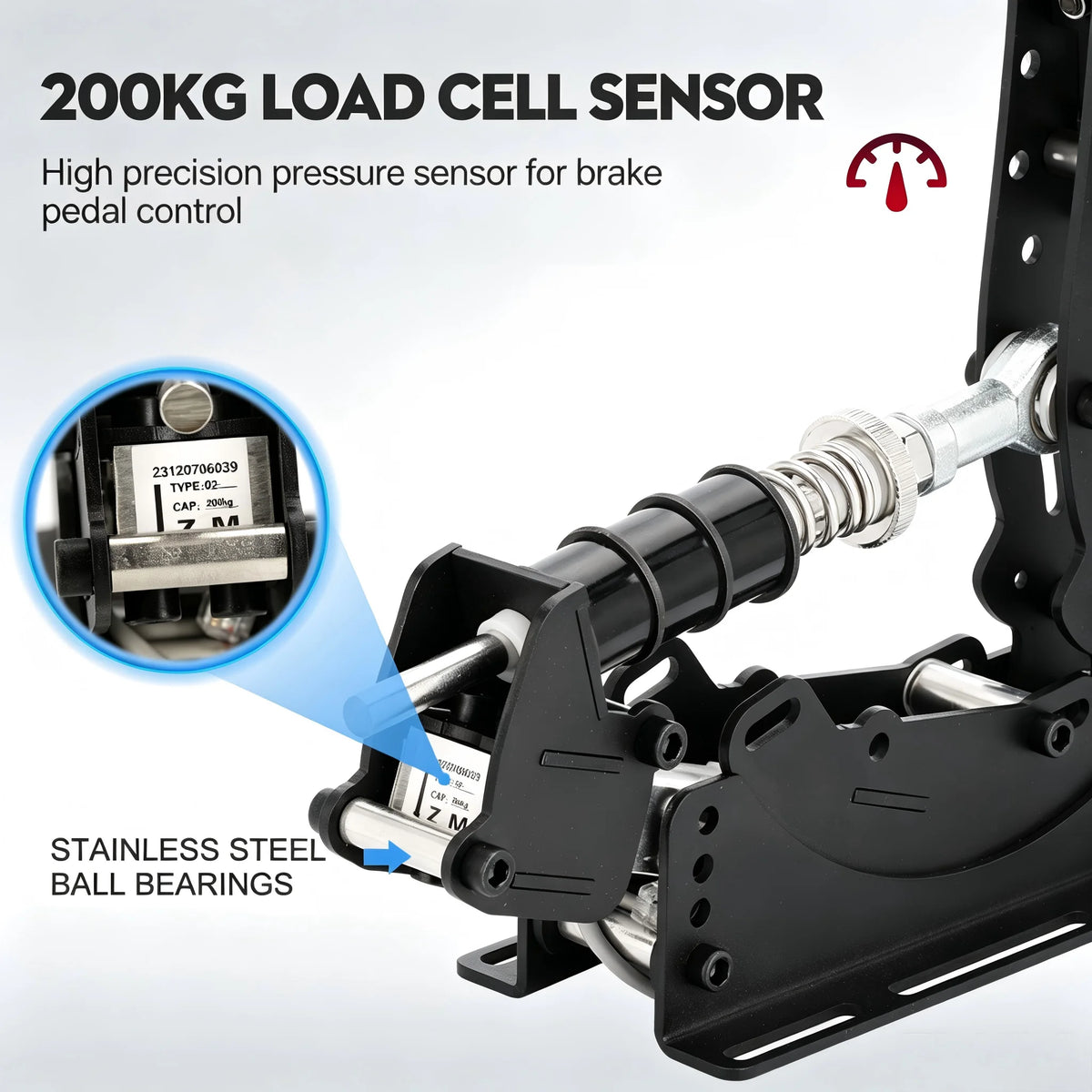 Simruito Racing Pedals Simulator Cockpit Metal Material for PC 200Kgload Cell Driving Simulator ﻿