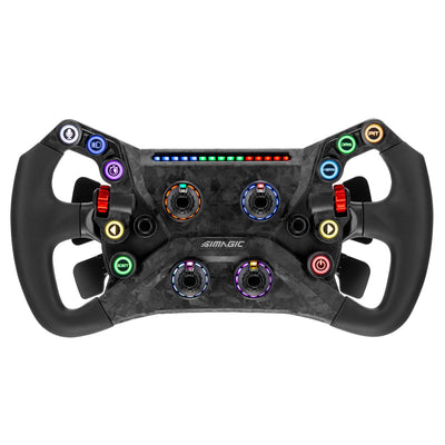 SIMAGIC GT Neo 300mm Carbon Fiber Racing Wheel – RGB Buttons, Magnetic Paddles, Quick Release for Sim Racing