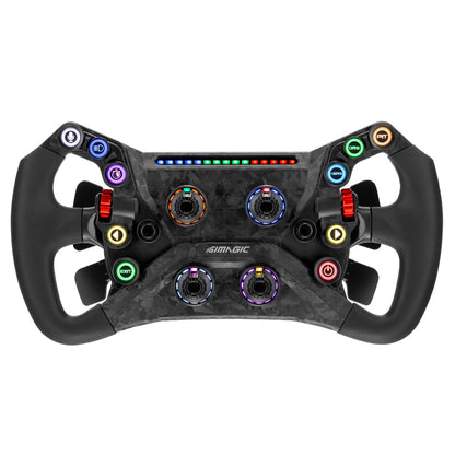 SIMAGIC GT Neo 300mm Carbon Fiber Racing Wheel – RGB Buttons, Magnetic Paddles, Quick Release for Sim Racing