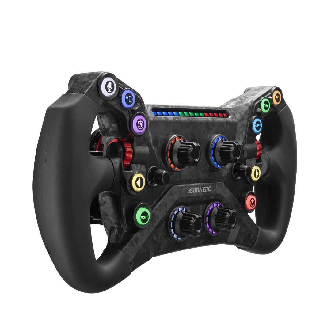 SIMAGIC GT Neo 300mm Carbon Fiber Racing Wheel – RGB Buttons, Magnetic Paddles, Quick Release for Sim Racing