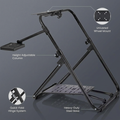 Foldable Racing Steering Wheel Stand, Height Adjustable Universal Base Heavy-Duty Formula Seating Portable
