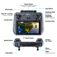 F29 Altura MAX 4K Aerial Drone with Camera, 3-Axis Gimbal Cinematic Drones for Adults with Remote & Case, Black