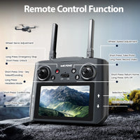 Drones with Camera for Adults 4K,  WF33 GPS Foldable FPV Drone with 4.5" LCD Screen on Controller, 8GB Card, under 249G, Brushless Motor, 2 Batteries, Gray