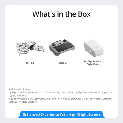Flip with RC 2 Screen Remote Controller, Follow Me Drone with 4K UHD Camera for Adults, under 249G, 3-Axis Gimbal Stabilization, Palm Takeoff, 31-Min Flight Time Bundle with Deco Gear Accessories
