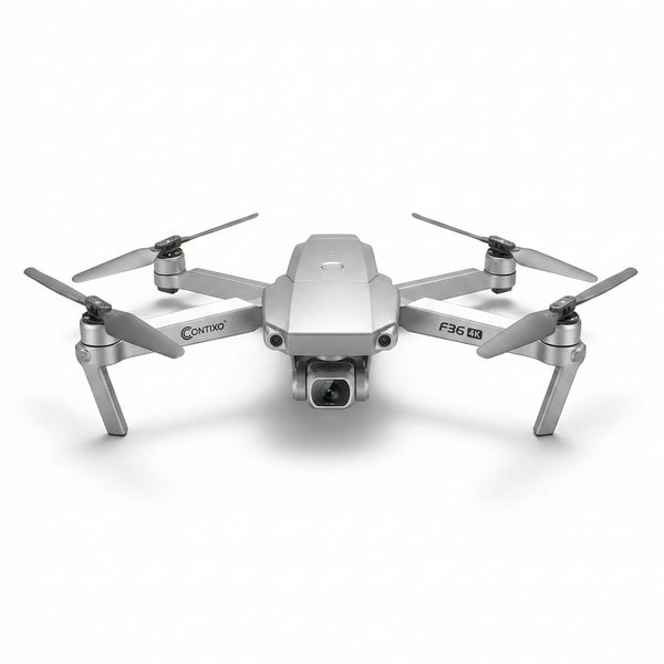 F36 GPS Mini Drone with 4K UHD Camera, 3-Axis Gimbal, RC Quadcopter, and Brushless Motor, Silver