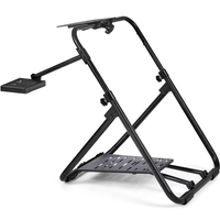 Foldable Racing Steering Wheel Stand, Height Adjustable Universal Base Heavy-Duty Formula Seating Portable — Studio Shot
