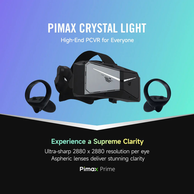 Pimax Crystal Super- The World's First Retina-Level VR Headset 57PPD with 120 degree HFOV